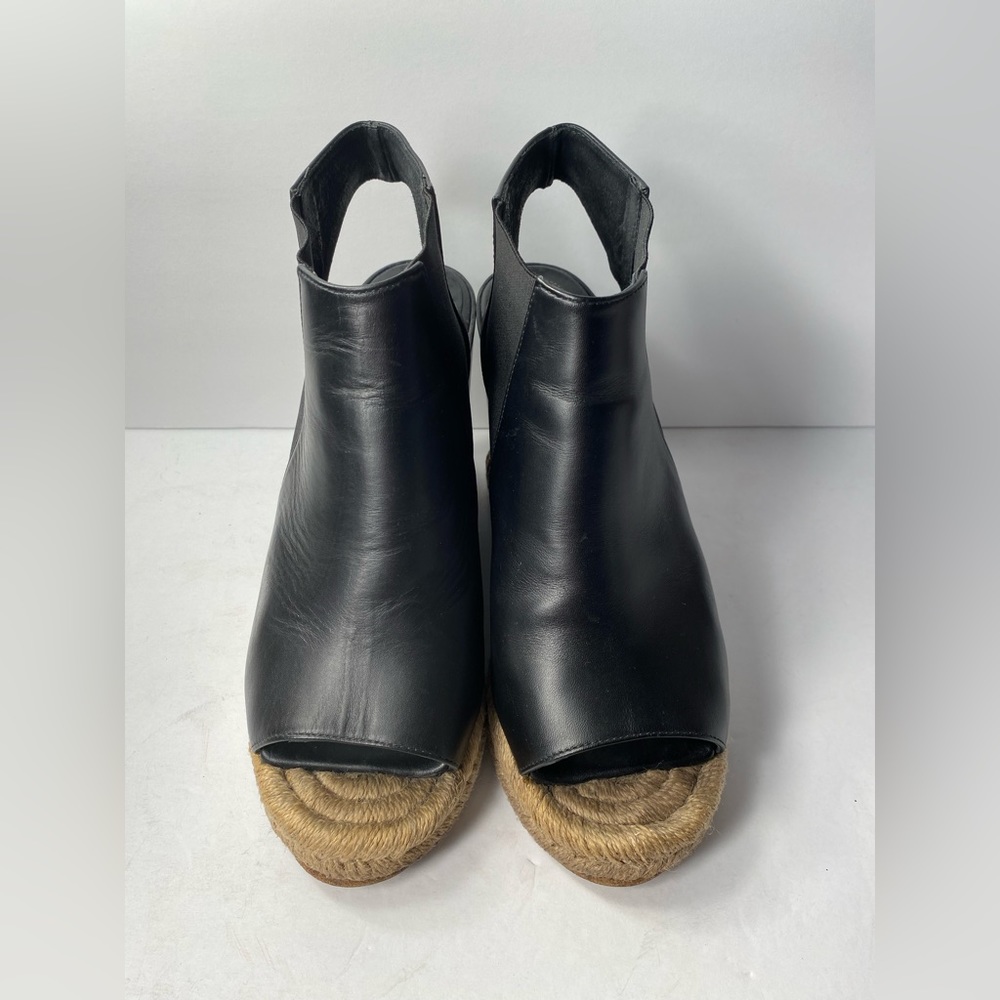 Balenciaga leather wedge sandals espadrille black 39/9 - Picture 4 of 10